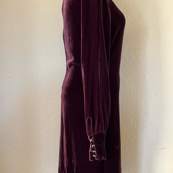 Ralph Lauren Red Sheath Cocktail Dress with Bishop Sleeves - Picture 3 of 7